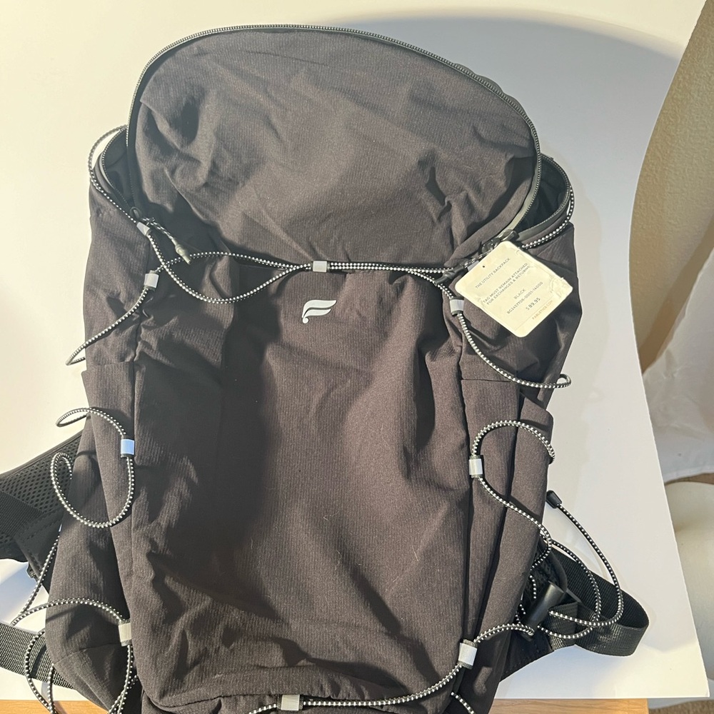Fabletics Black Backpack with Rope Detailing - Picture 3 of 6